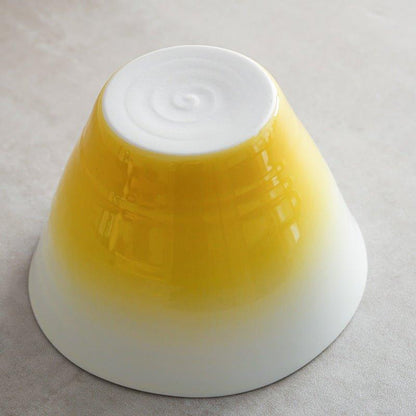 Ceramic Conical Bowl Arita Ware Japanese Handcrafted Gradient Ombre Serving and Decorative Bowl