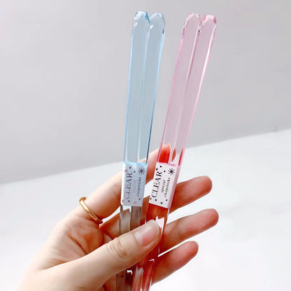 Resin Chopsticks Set of 2 Pairs – Clear Duo Tone Colors