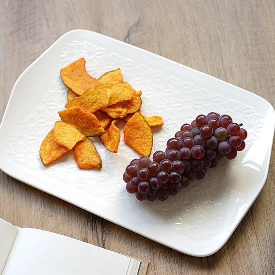 Ceramic Serving Platter | Japanese Floral Pattern Rectangular Dish