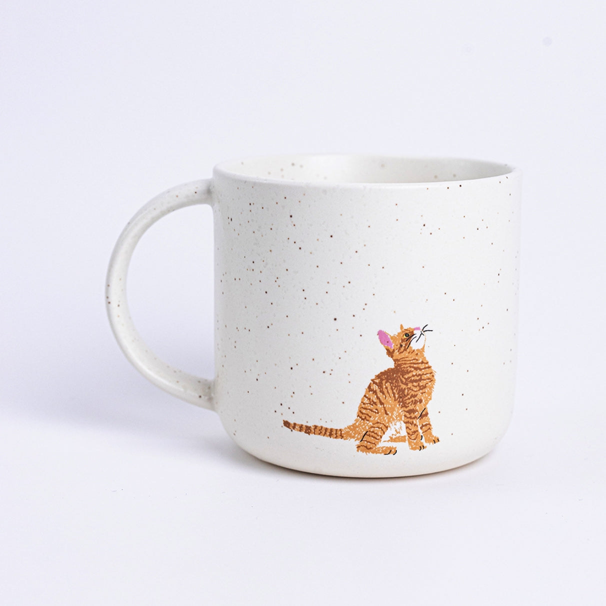 Ceramic Mug | Japanese Mino Ware Neko Cat Handcrafted Coffee Tea Cup