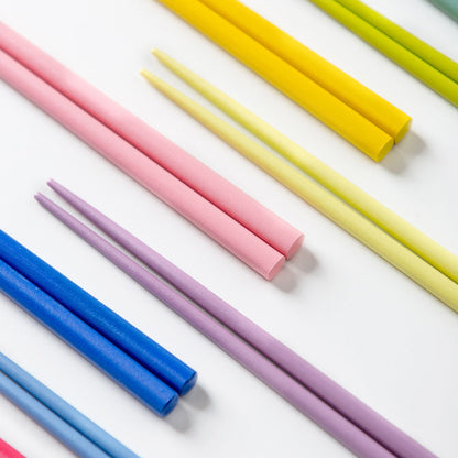 Chopsticks Set of 12 | Rainbow Anti-Slip Wooden Japanese Chopsticks