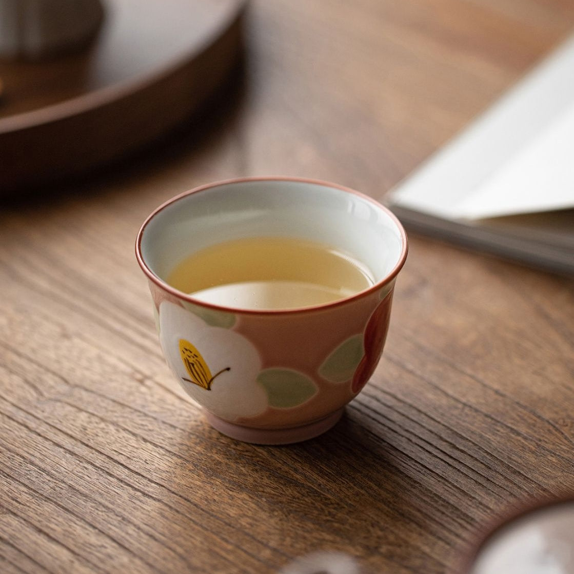 Tea Set Arita Ware Ceramic Hana Floral Hand-Painted Japanese Porcelain Teapot Teacup Gift Box Made in Japan