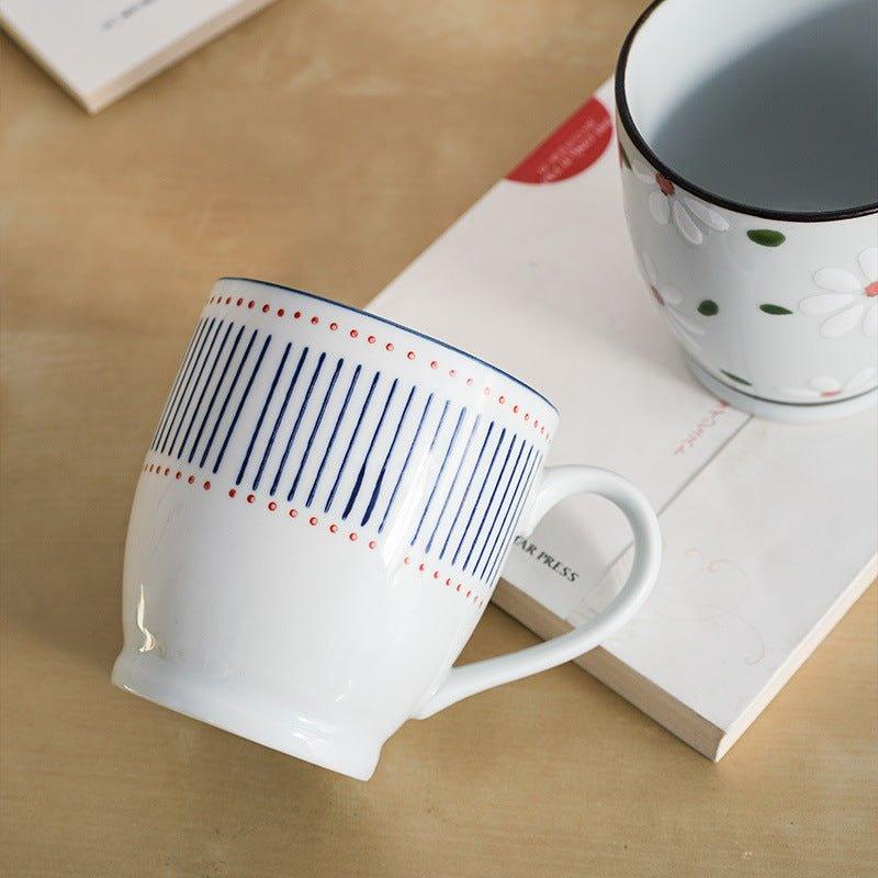 Tea Cup | Japanese Hand-Painted Ceramic Glazed Nature Design Teacup