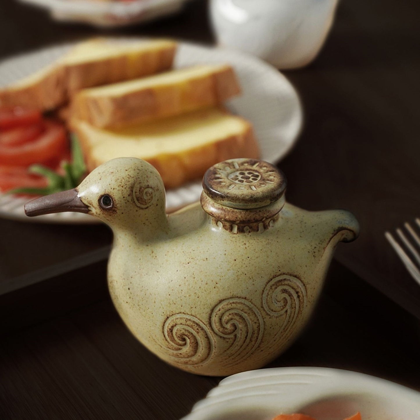 Soy Sauce Dispenser Duck Shape | Seto Ware Ceramic Handcrafted