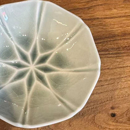 Sauce Plate Set of 5 – Mino Ware Aoi Kage Floral Relief