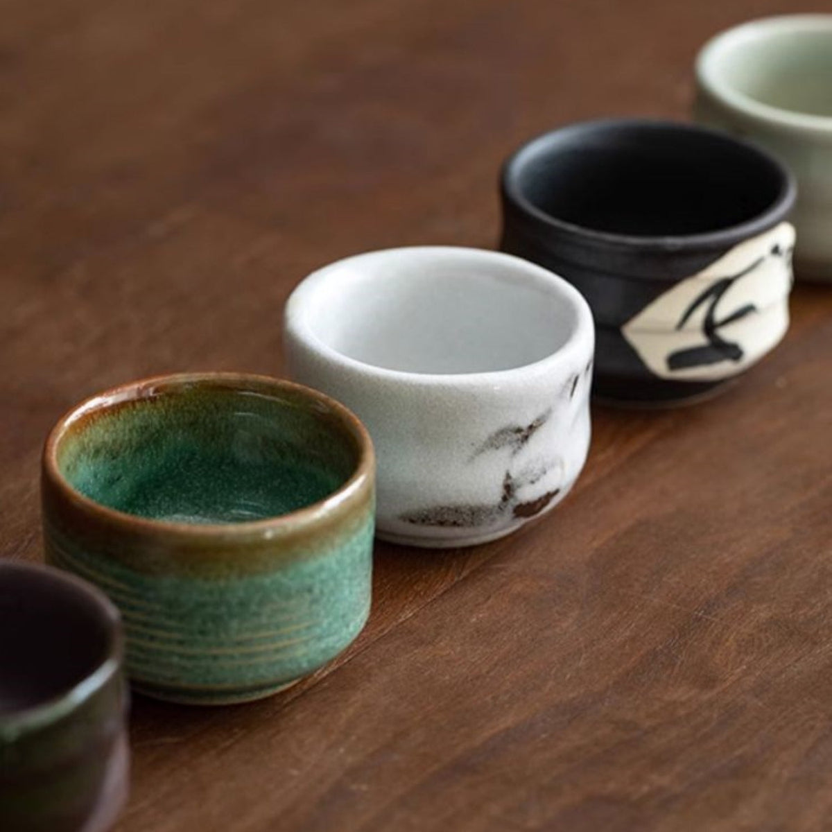 Ceramic Tea Cup Set – Mino Ware Yuugiri Evening Mist Hand-Painted