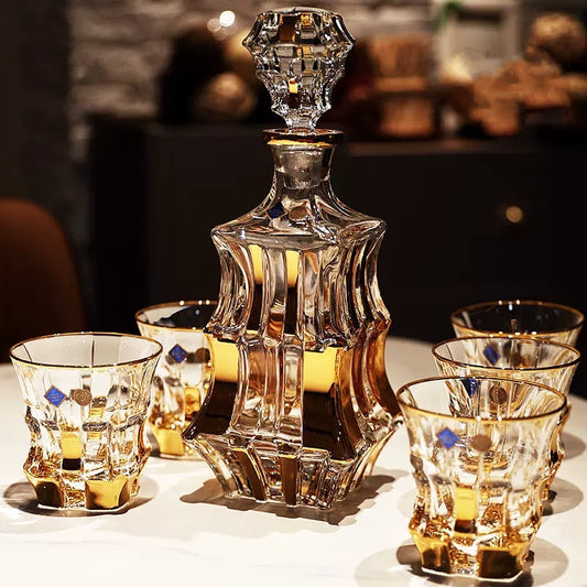 Crystal Whisky Decanter Set – Bohemia Royal Bohemian Glass