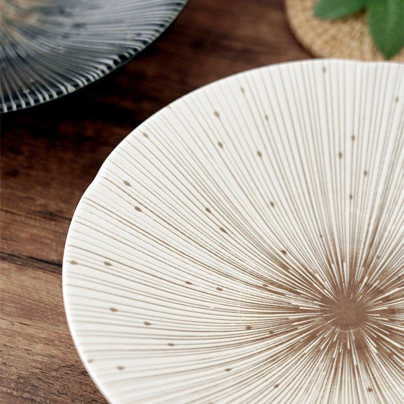 Mino Ware Ceramic Plates – Textured Wrinkled Pottery
