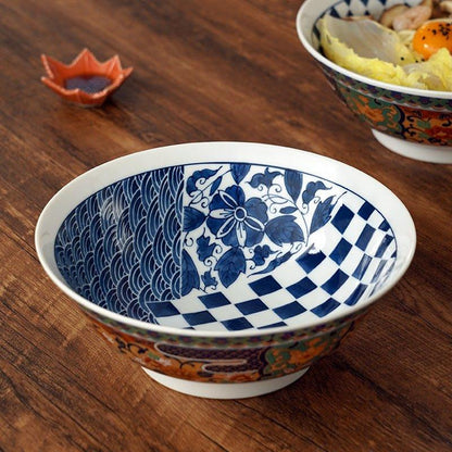 Ramen Bowl | Japanese Mino Ware Imari Handcrafted Imperial Ceramic Bowl
