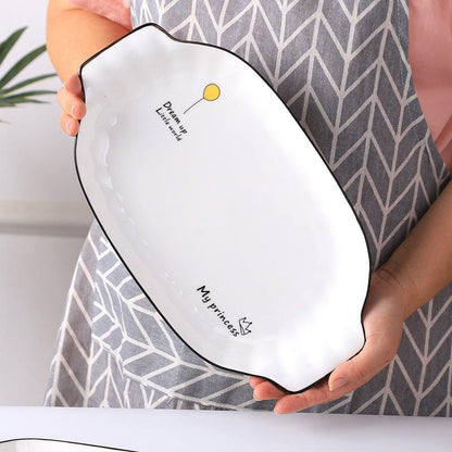 Ceramic Breakfast Plate – Cute Illustrated Honeymoon Gift