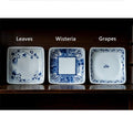 Japanese Square Plate | Mino Ware Ceramic Nature Design Dish