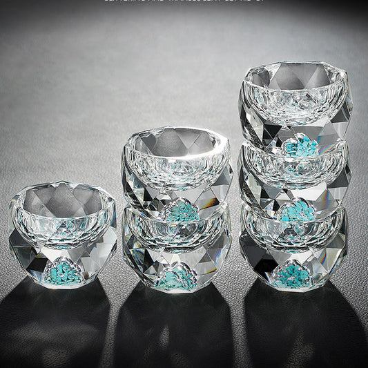 Shot Glasses Gold Leaf Crystal Glass Set Colorful Barware