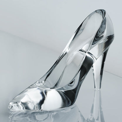 Crystal Slipper Ornament Bohemia Czech Crystal Glass Cinderella Shoe Figurine Collectible Home Decor Gift