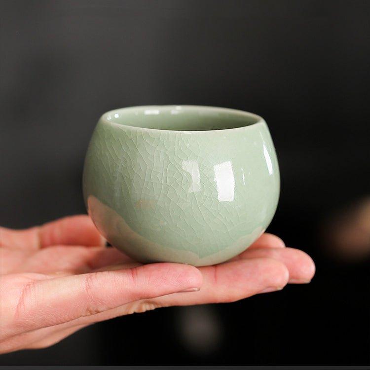 Ceramic Tea Cup Set of 5 – Handcrafted Rounded Teacups