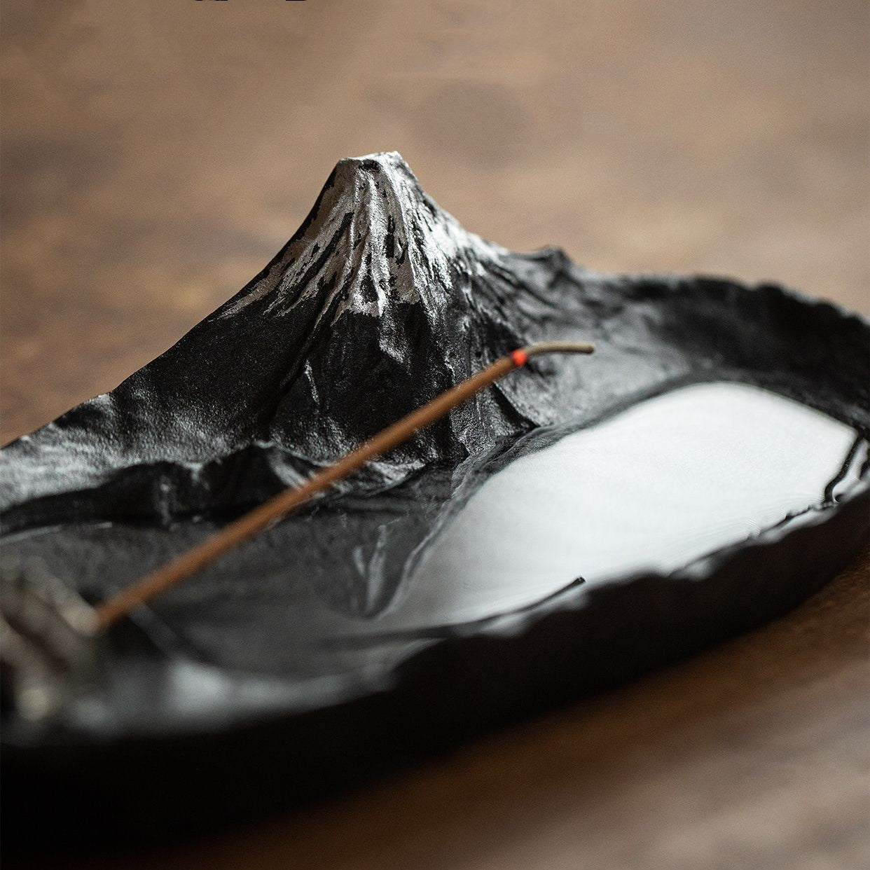 Incense Holder Mount Fuji Tin | Sakasa Fuji Handcrafted