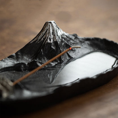 Incense Holder Mount Fuji Tin | Sakasa Fuji Handcrafted