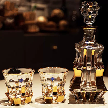 Crystal Whisky Decanter Set – Bohemia Royal Bohemian Glass