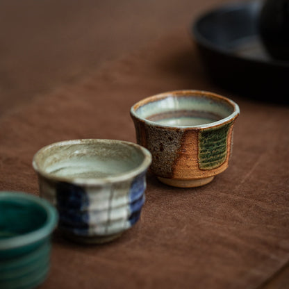 Japanese Tea Cup Set of 5 – Mino Ware Shunji Ceramic Hand-Painted