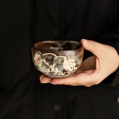 Japanese Tea Set Shino Ware | Teapot & 5 Teacups Haruaki