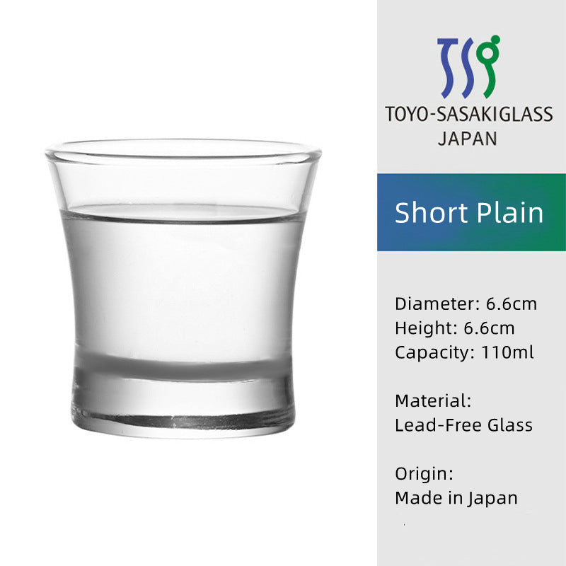 Masu Sake Cup | Japanese Artisan Glass Sake Cup with Wooden Masu