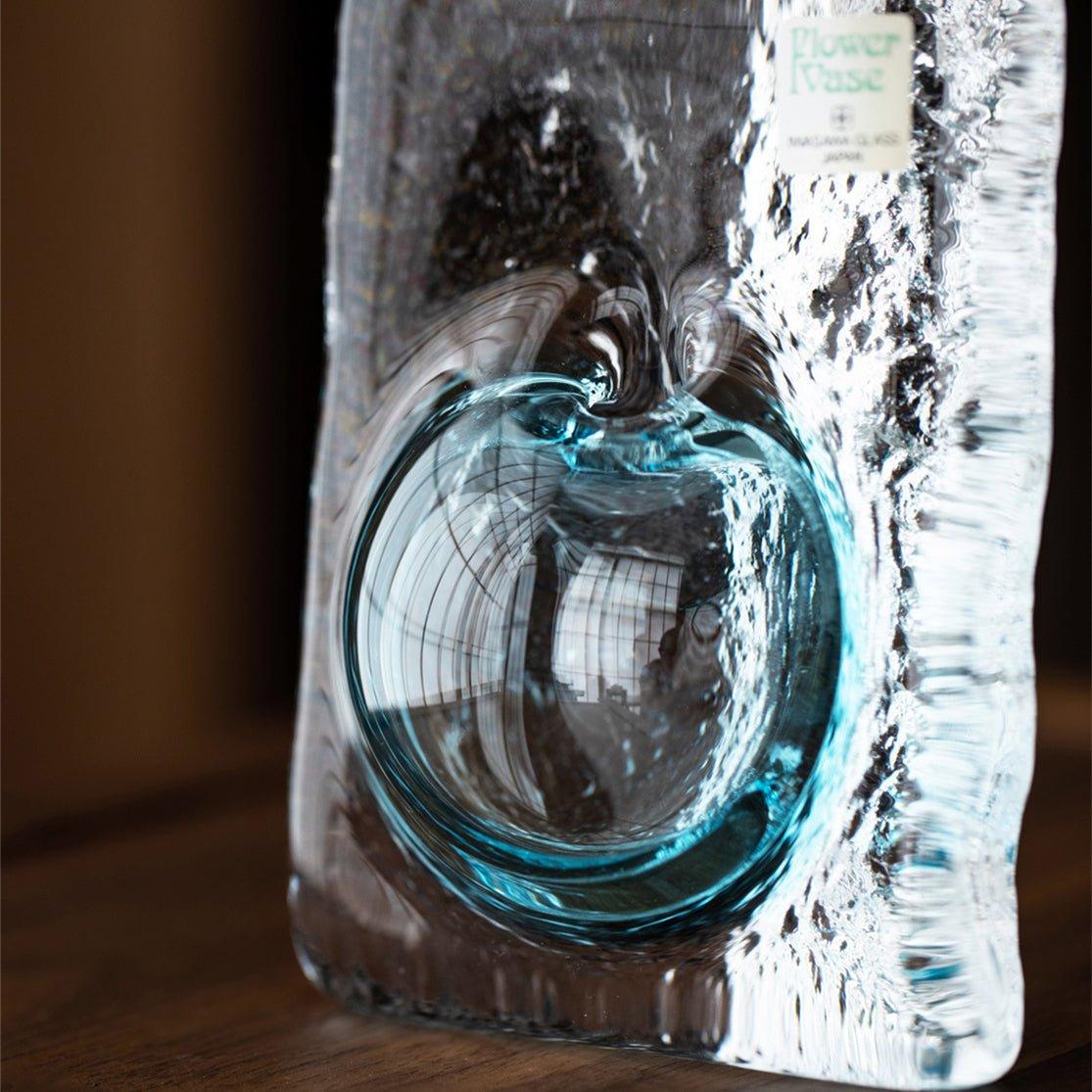 Glass Vase | Ocean Heart Handcrafted Japanese Art Glass Home Decor