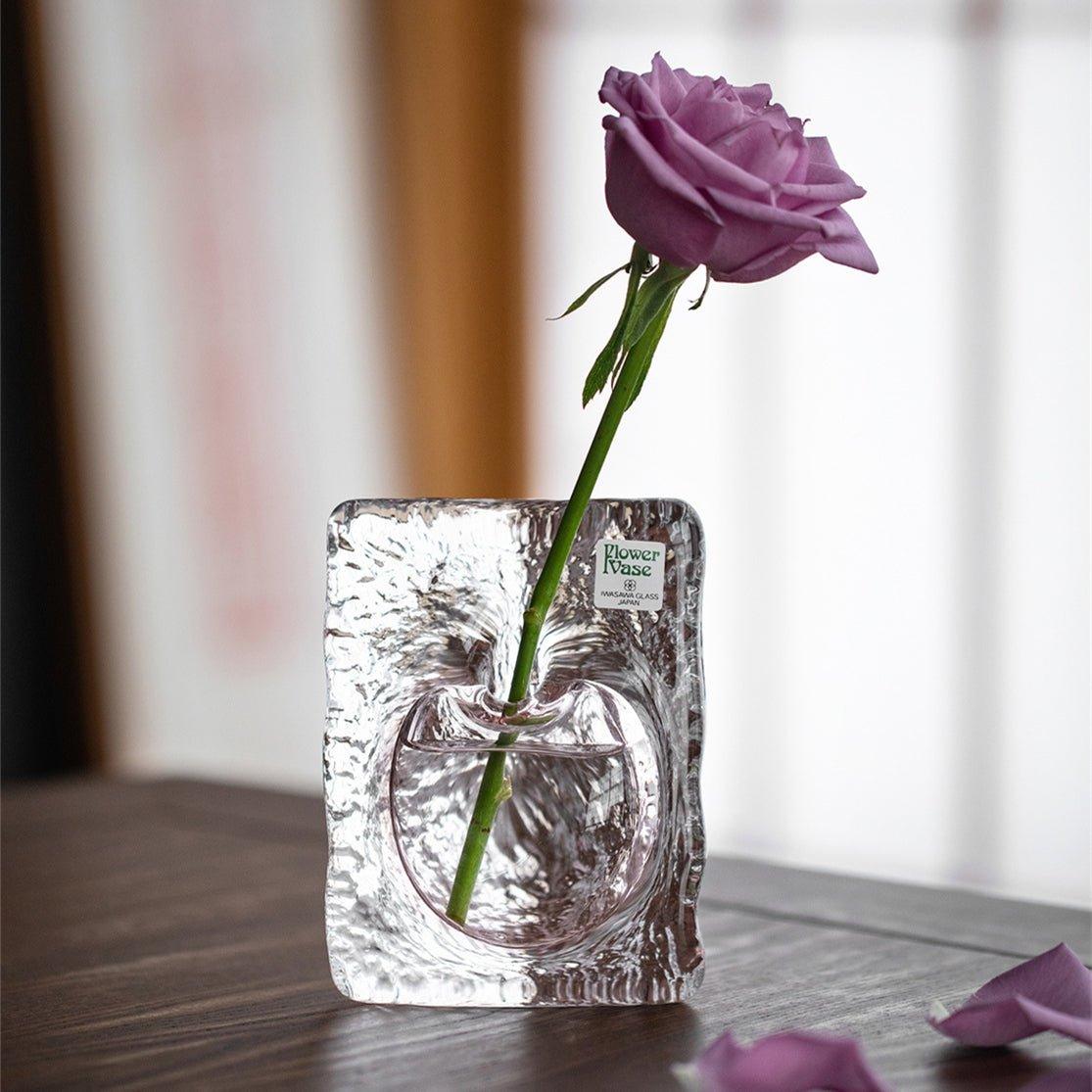 Glass Vase | Ocean Heart Handcrafted Japanese Art Glass Home Decor