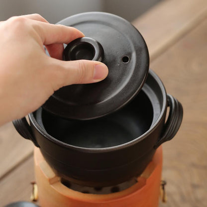 Clay Pot Mini Earthenware Cooking Pot Single Serving Japanese Donabe Soup Stew Rice Pot Small Claypot