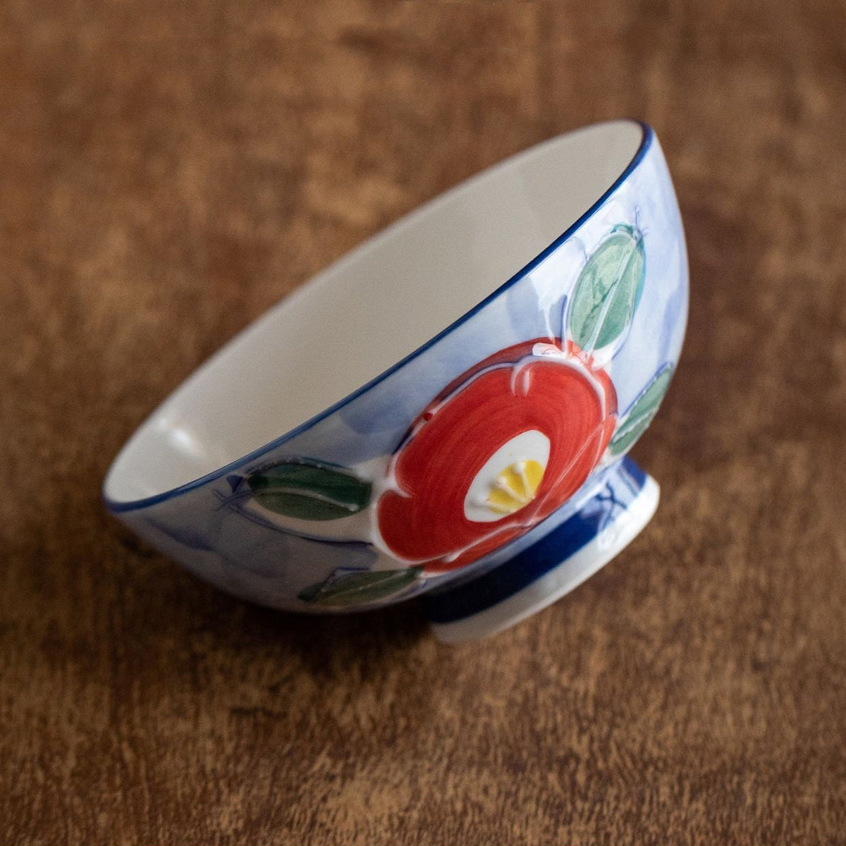 Ceramic Bowl Set of 5 – Mino Ware Hand-Painted Floral