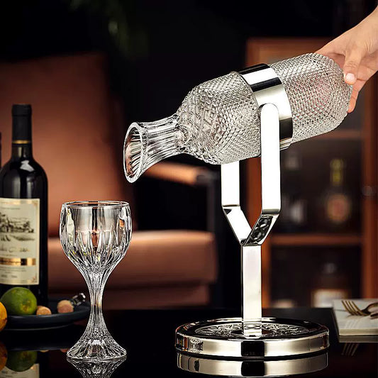 Crystal Wine Decanter Set with Stand & Glasses – Pendulum
