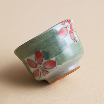 Japanese Tea Cup Set of 5 – Mino Ware Haru-no-Sato Ceramic