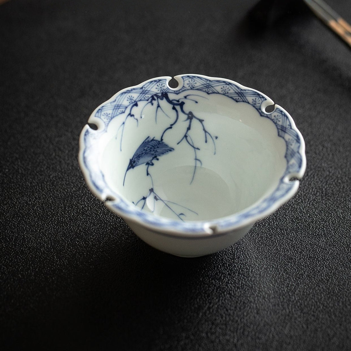 Japanese Ceramic Plate – Arita Ware Edanagi Blue Bird