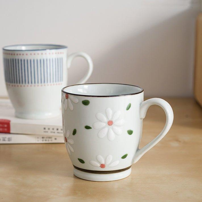 Tea Cup | Japanese Hand-Painted Ceramic Glazed Nature Design Teacup