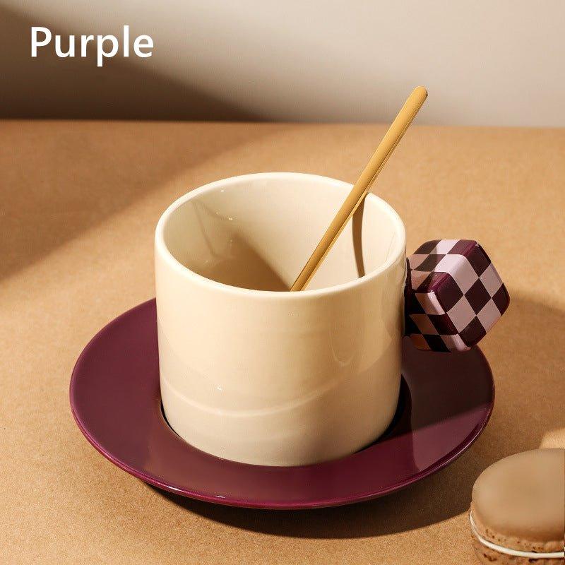 Coffee Cup Set Ceramic Mosaic Art Design – Cup Saucer & Teaspoon | Starry Night, Mona Lisa & More