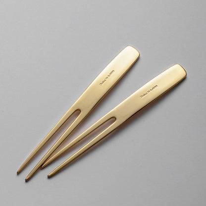 Dessert Fork Gold Stainless Steel Japanese Engraved Sakura Set