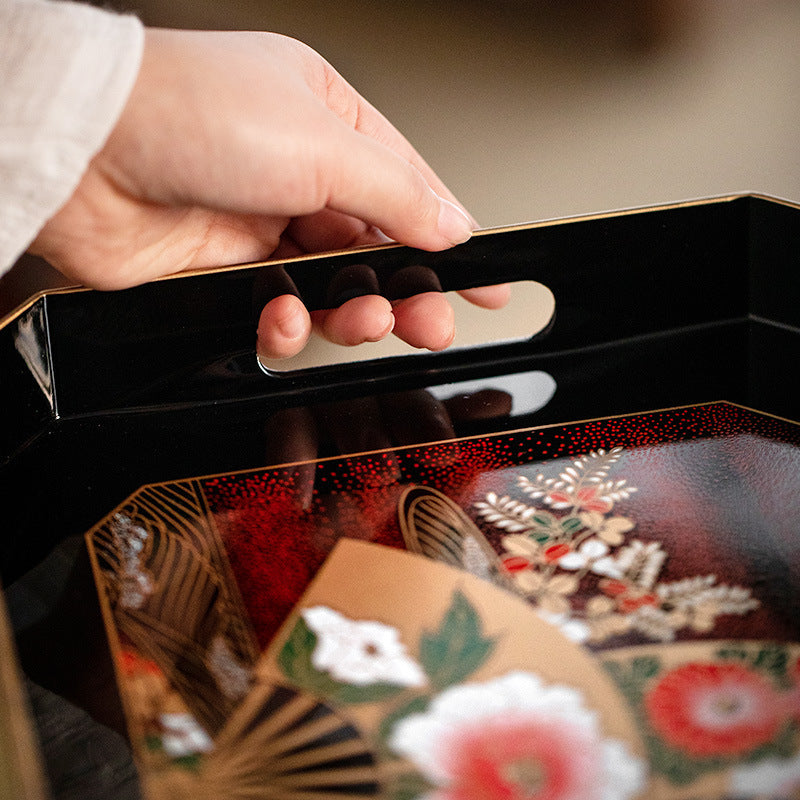 Japanese Lacquer Tray – Yamanaka Shikki Senbu Serving Tray