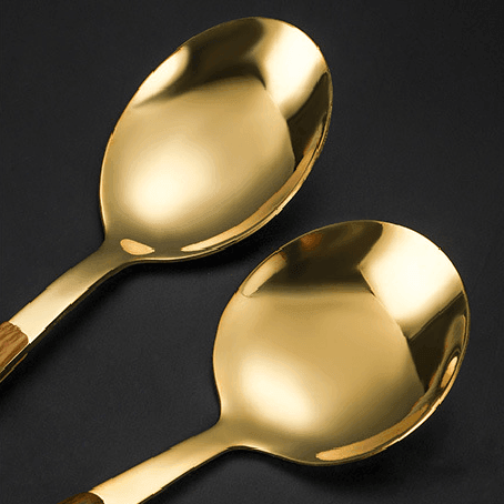 Chopsticks Fork Spoon Set | Stainless Steel & Wood Handle