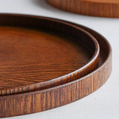 Willow Wood Tray Japanese Circular Round Serving Small Medium Large Moon