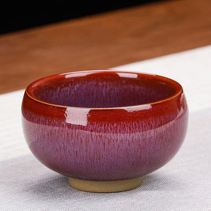 Kung Fu Tea Cups Set of 5 Ceramic Gloss Glazed Gongfu Teacup