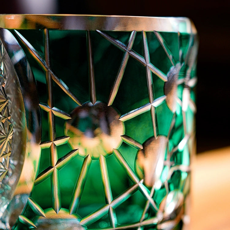 Crystal Whiskey Glass Night Jewel | Edo Kiriko Handcrafted Barware