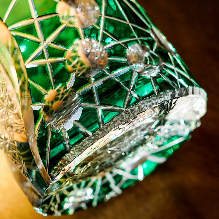 Crystal Whiskey Glass Night Jewel | Edo Kiriko Handcrafted Barware