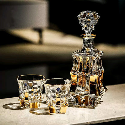 Crystal Whisky Decanter Set – Bohemia Royal Bohemian Glass