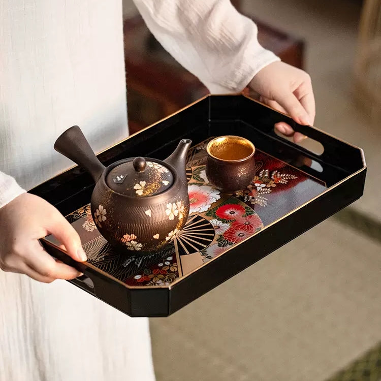Japanese Lacquer Tray – Yamanaka Shikki Senbu Serving Tray