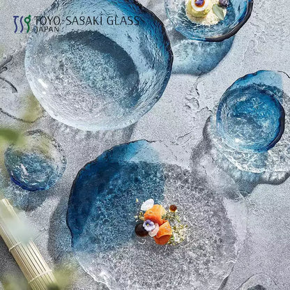Japanese Glass Plate & Bowl Set – Seiro Pure Dew Tableware Collection