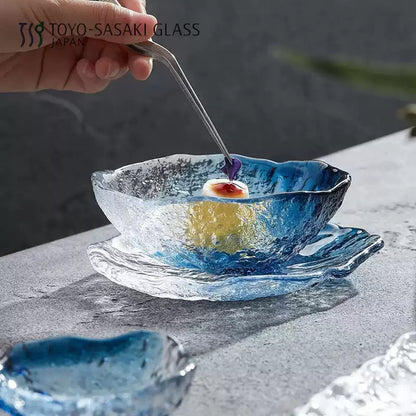 Japanese Glass Plate & Bowl Set – Seiro Pure Dew Tableware Collection
