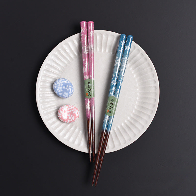 Chopsticks Wedding Gift Set | Japanese Sakura Handcrafted Wood Couples Chopsticks