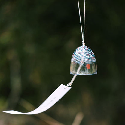 Glass Wind Chime Handcrafted Japanese Aderia Hand-Blown Hand-Painted Furin Home Decor Gift Made in Japan