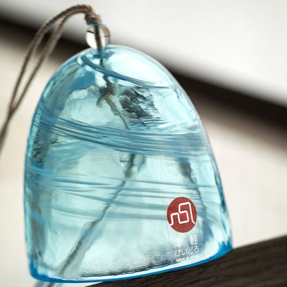 Glass Wind Chime Handcrafted Japanese Aderia Hand-Blown Hand-Painted Furin Home Decor Gift Made in Japan