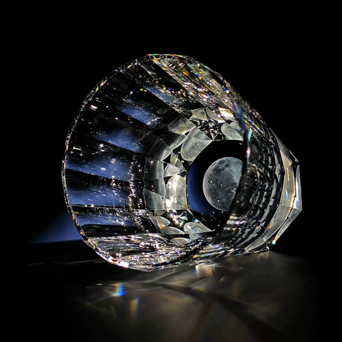 Whiskey Glass Tsukikage Moon – Edo Kiriko Handcrafted Crystal