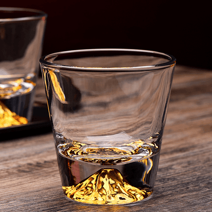 Whiskey Glass Set | Mount Fuji Edo Kiriko Handcrafted Japanese Single & Double