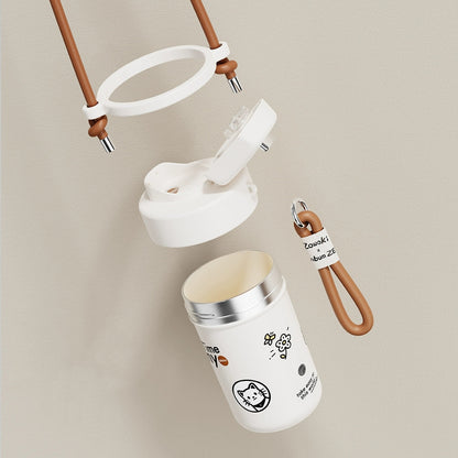 Insulated Thermos Ceramic Lined Stainless Steel | Cute Travel Mug